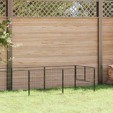 Vidaxl hondenkennel 5 m² staal zwart