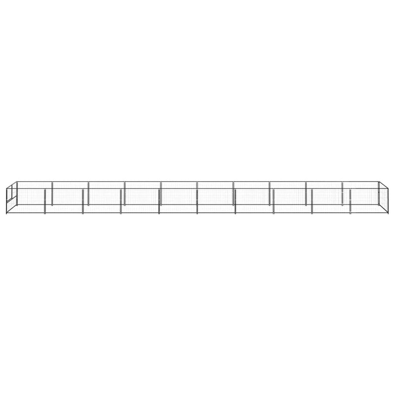 Load image into Gallery viewer, VidaXL Hondenkennel 10 m² staal zwart
