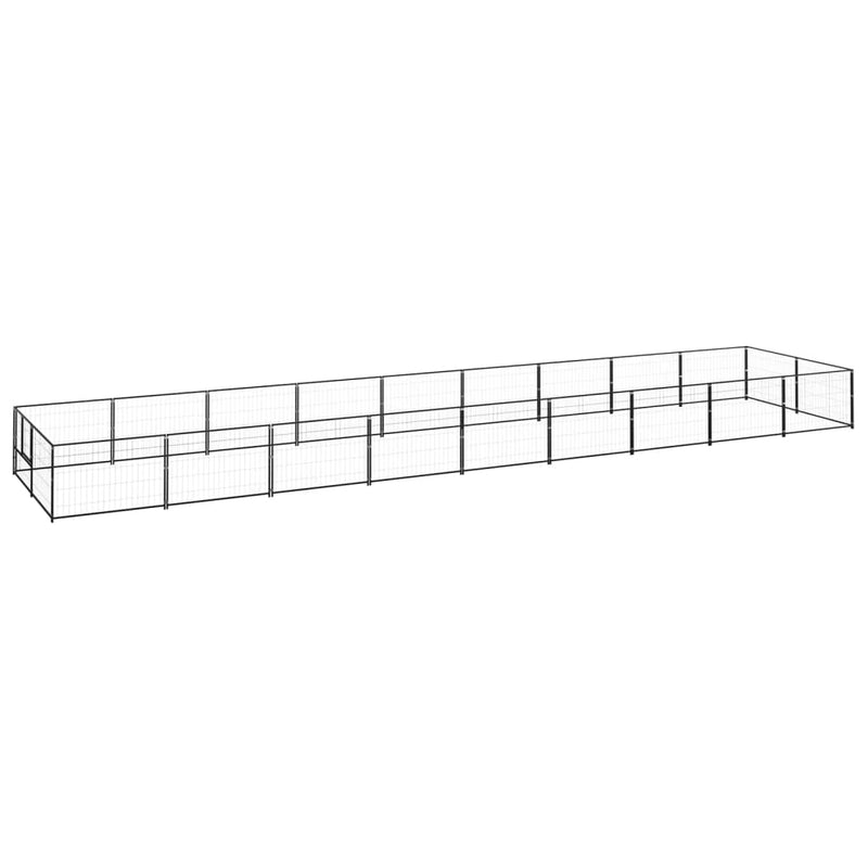 Load image into Gallery viewer, VidaXL Hondenkennel 18 m² staal zwart
