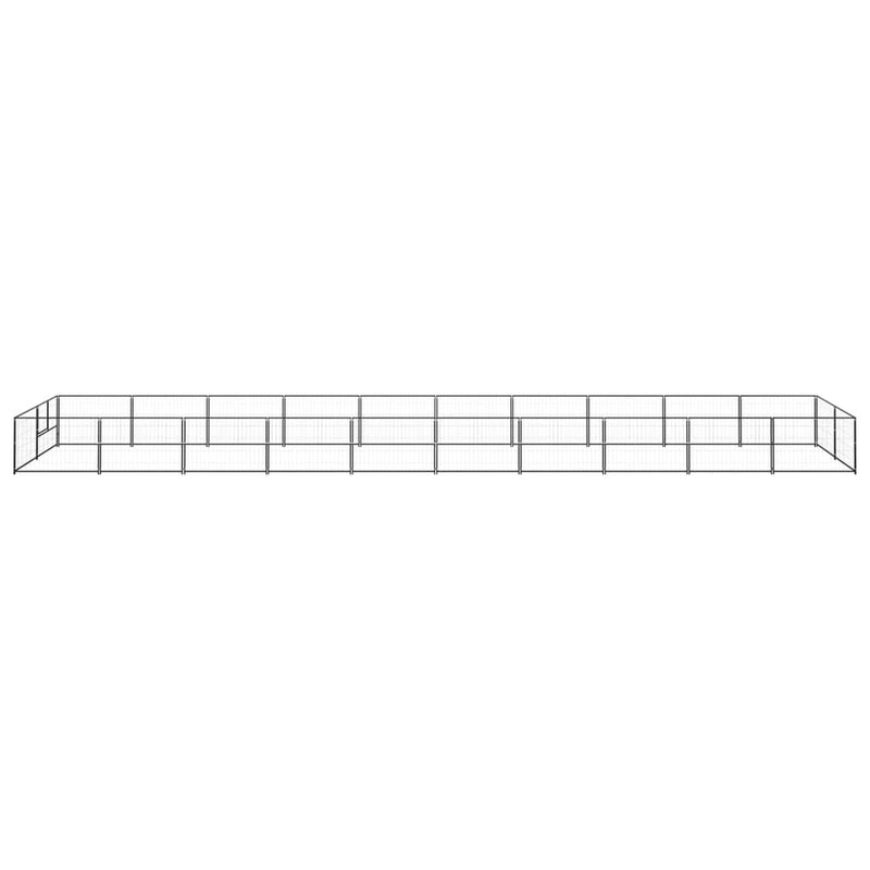Load image into Gallery viewer, VidaXL Hondenkennel 20 m² staal zwart
