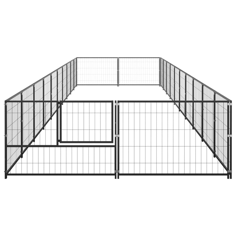 Load image into Gallery viewer, VidaXL Hondenkennel 20 m² staal zwart
