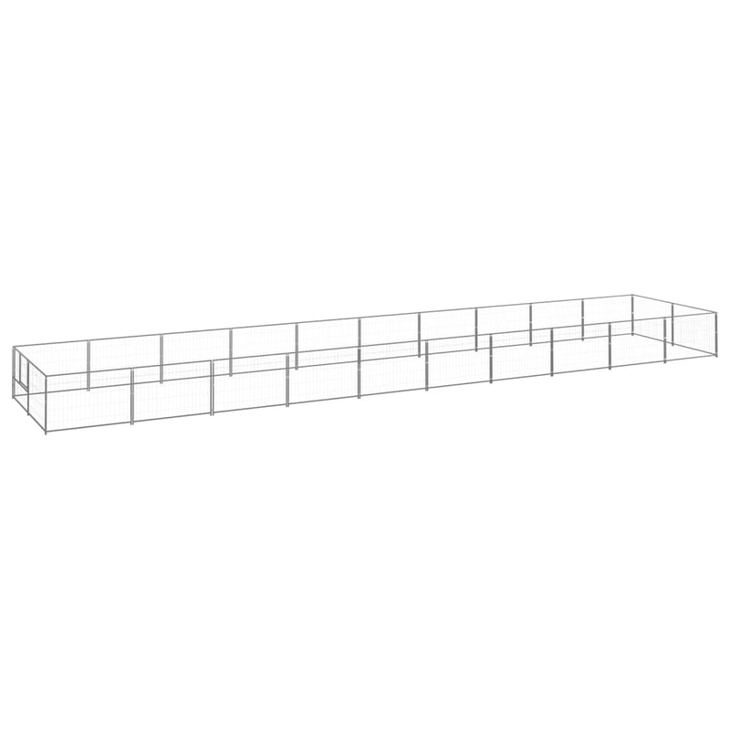 Load image into Gallery viewer, VidaXL Hondenkennel 20 m² staal zilverkleurig
