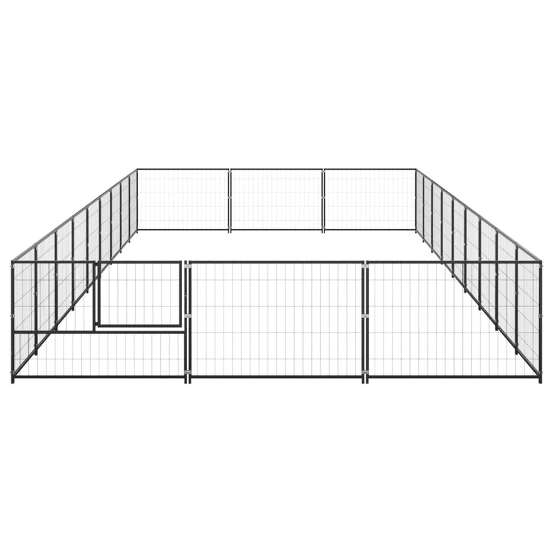 Load image into Gallery viewer, VidaXL Hondenkennel 27 m² staal zwart
