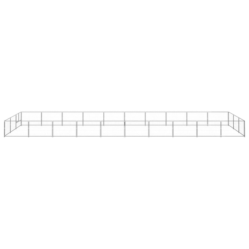 Load image into Gallery viewer, VidaXL Hondenkennel 30 m² staal zilverkleurig
