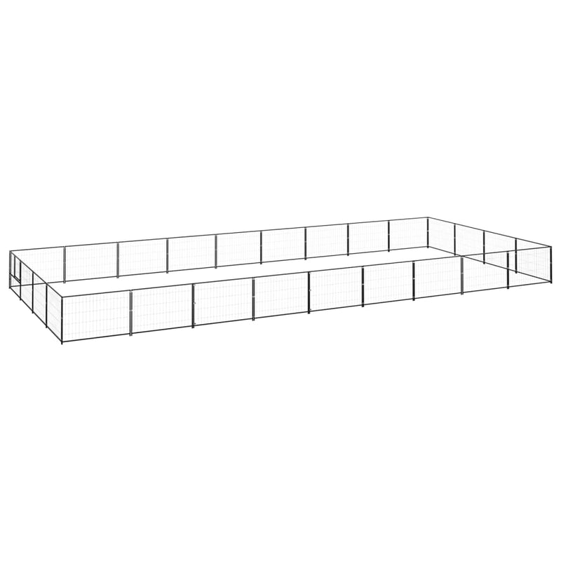 Load image into Gallery viewer, VidaXL Hondenkennel 36 m² staal zwart
