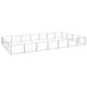 VidaXL Hondenkennel 28 m² staal zilverkleurig