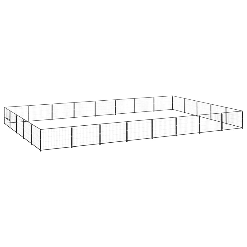 Load image into Gallery viewer, VidaXL Hondenkennel 40 m² staal zwart
