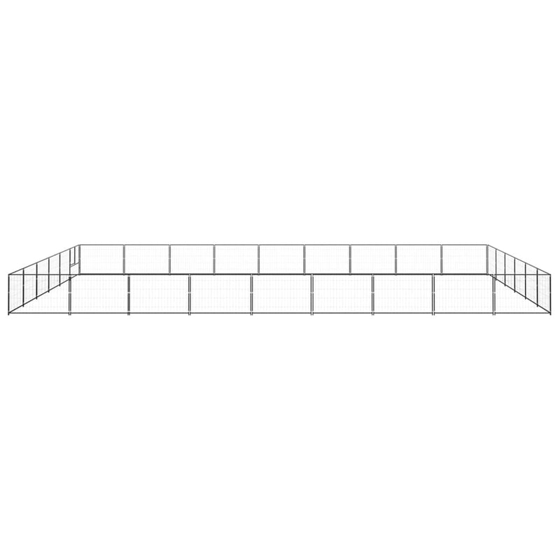Load image into Gallery viewer, VidaXL Hondenkennel 54 m² staal zwart

