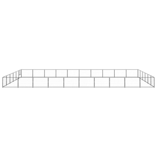 VidaXL Hondenkennel 60 m² staal zwart