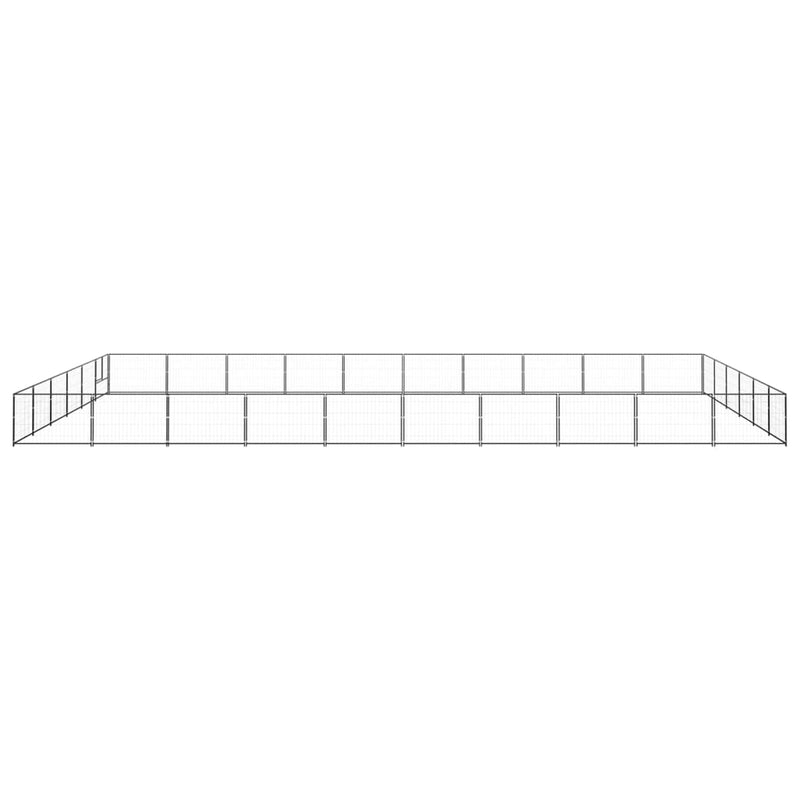 Load image into Gallery viewer, VidaXL Hondenkennel 60 m² staal zwart
