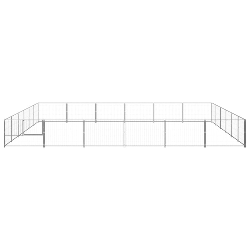 Load image into Gallery viewer, VidaXL Hondenkennel 36 m² staal zilverkleurig
