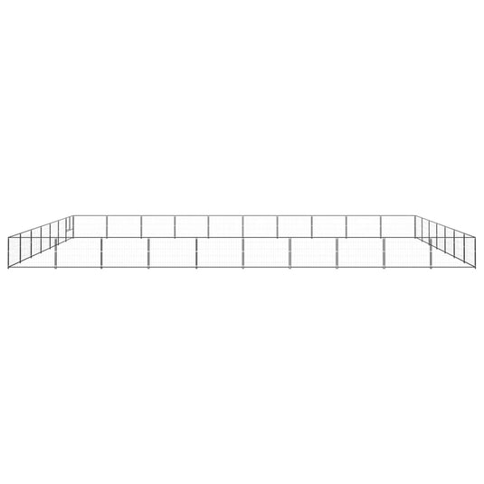 VidaXL Hondenkennel 70 m² staal zwart