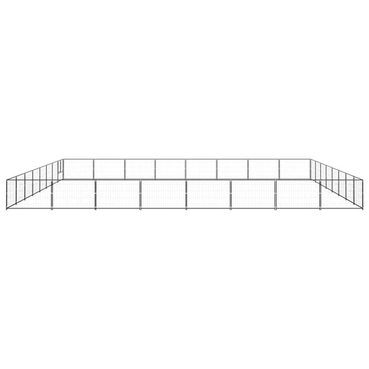 VidaXL Hondenkennel 64 m² staal zwart