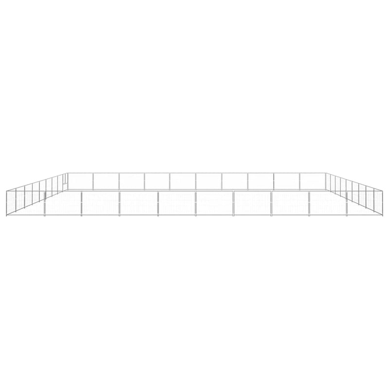 Load image into Gallery viewer, VidaXL Hondenkennel 90 m² staal zilverkleurig
