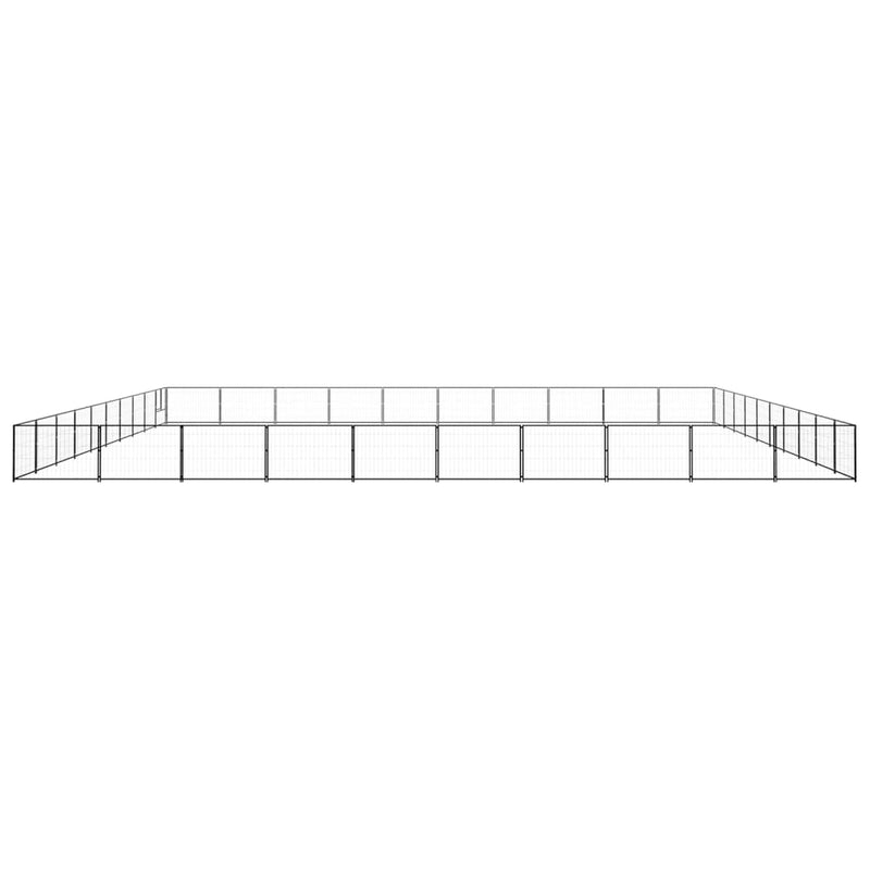 Load image into Gallery viewer, VidaXL Hondenkennel 100 m² staal zwart
