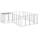 VidaXL Hondenkennel 8,47 m² staal zilverkleurig