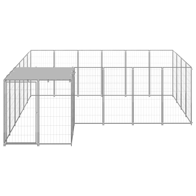 Load image into Gallery viewer, VidaXL Hondenkennel 8,47 m² staal zilverkleurig
