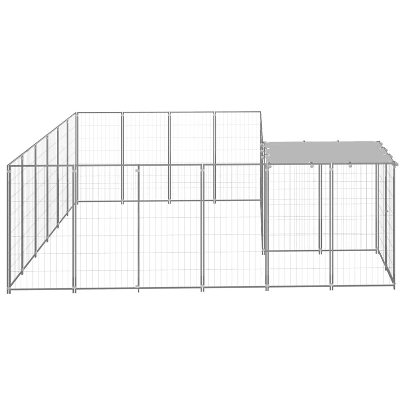 Load image into Gallery viewer, VidaXL Hondenkennel 8,47 m² staal zilverkleurig
