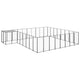 VidaXL Hondenkennel 20,57 m² staal zwart