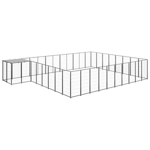 VidaXL Hondenkennel 25,41 m² staal zwart