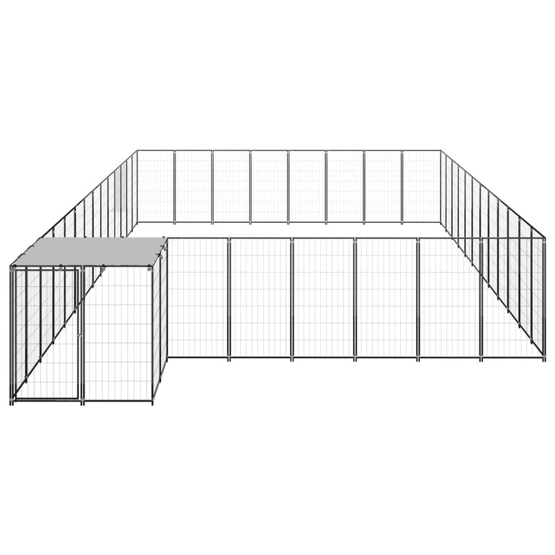 Load image into Gallery viewer, VidaXL Hondenkennel 30,25 m² staal zwart

