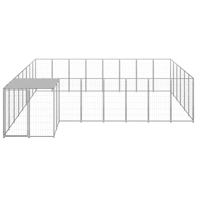 Load image into Gallery viewer, VidaXL Hondenkennel 15,73 m² staal zilverkleurig
