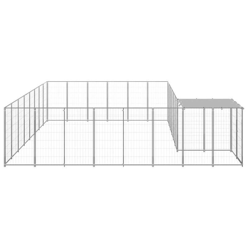 Load image into Gallery viewer, VidaXL Hondenkennel 15,73 m² staal zilverkleurig

