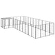 VidaXL Hondenkennel 13,31 m² staal zwart