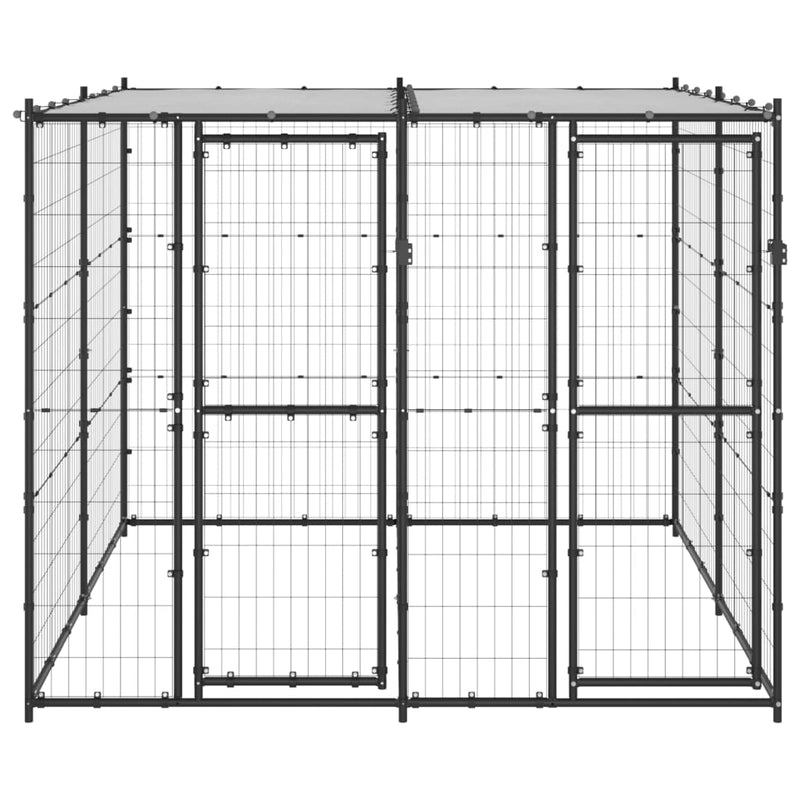 Load image into Gallery viewer, VidaXL Hondenkennel met dak 4,84 m²
