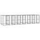 VidaXL Hondenkennel met dak 16,94 m² staal