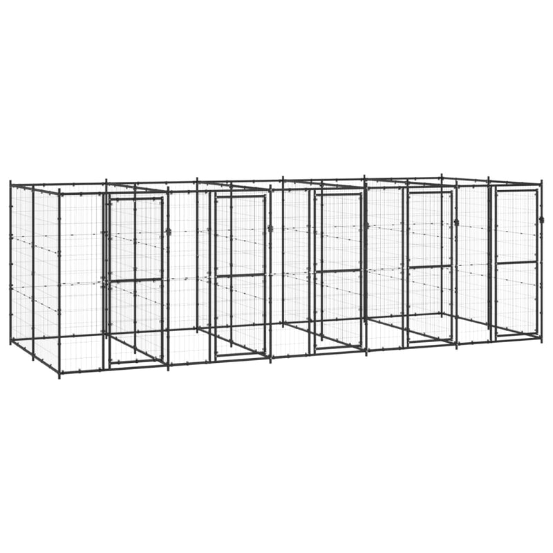 Load image into Gallery viewer, VidaXL Hondenkennel 12,1 m² staal
