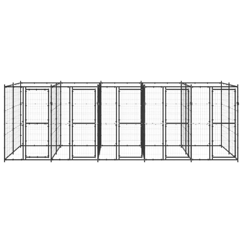 Load image into Gallery viewer, VidaXL Hondenkennel 12,1 m² staal
