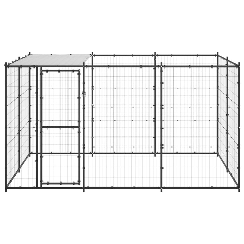 Load image into Gallery viewer, VidaXL Hondenkennel met dak 7,26 m² staal
