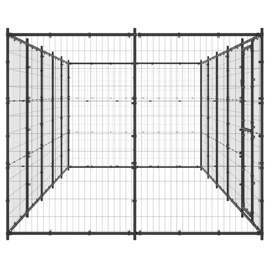 VidaXL Hondenkennel 12,1 m² staal