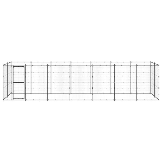 VidaXL Hondenkennel 16,94 m² staal