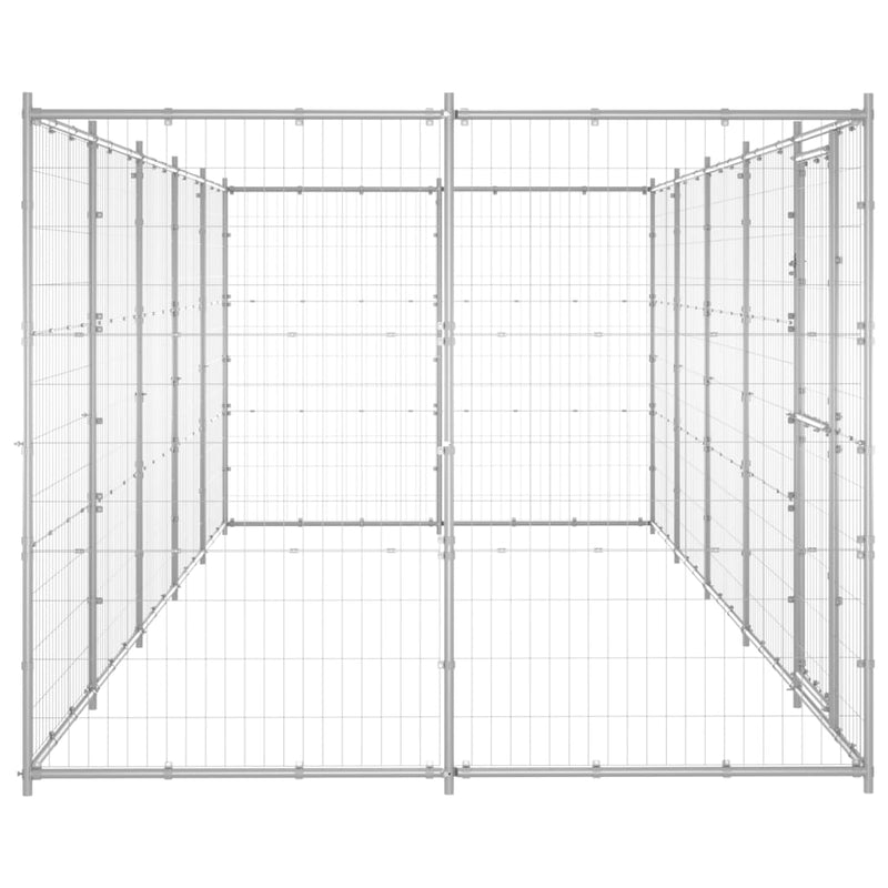 Load image into Gallery viewer, VidaXL Hondenkennel 12,1 m² gegalvaniseerd staal
