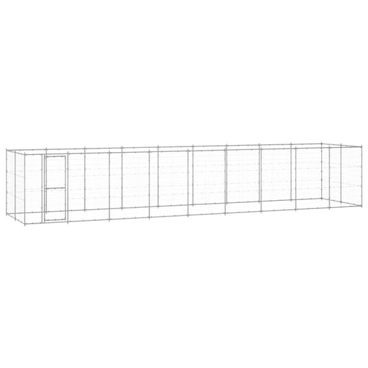 VidaXL Hondenkennel 21,78 m² gegalvaniseerd staal