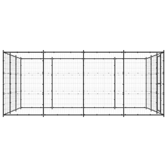 VidaXL Hondenkennel 14,52 m² staal