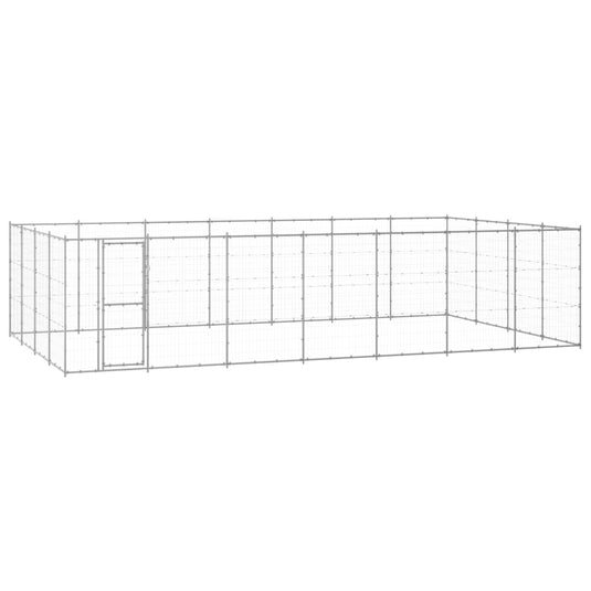 VidaXL Hondenkennel 33,88 m² gegalvaniseerd staal