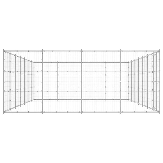 VidaXL Hondenkennel 33,88 m² gegalvaniseerd staal