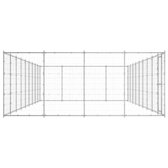VidaXL Hondenkennel 43,56 m² gegalvaniseerd staal