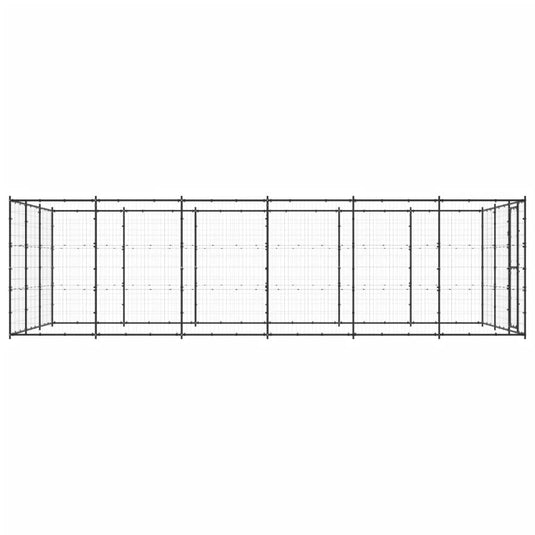 VidaXL Hondenkennel 21,78 m² staal