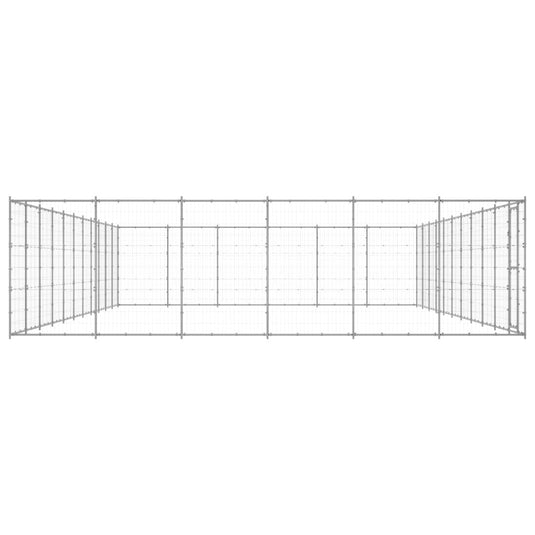 VidaXL Hondenkennel 79,86 m² gegalvaniseerd staal