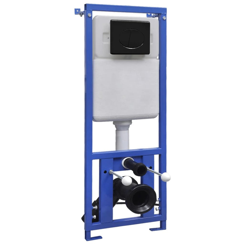 Load image into Gallery viewer, VidaXL Hangend toilet met hoge verbogen stortbak keramiek
