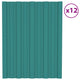 VidaXL Dakpanelen 12 st 60x45 cm gegalvaniseerd staal groen