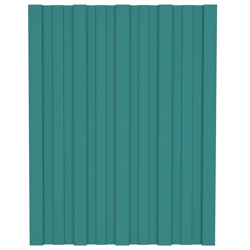 Load image into Gallery viewer, VidaXL Dakpanelen 12 st 60x45 cm gegalvaniseerd staal groen
