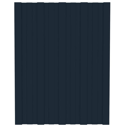 VidaXL Dakpanelen 36 st 60x45 cm gegalvaniseerd staal antracietkleurig