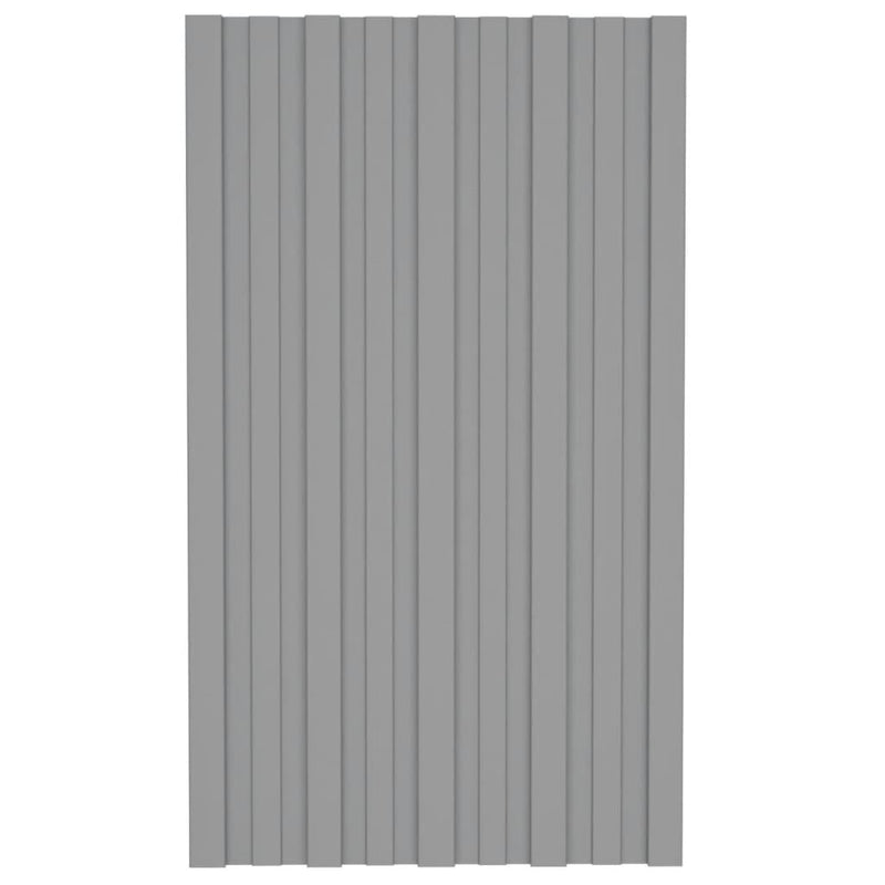 Load image into Gallery viewer, VidaXL Dakpanelen 12 st 80x45 cm gegalvaniseerd staal grijs
