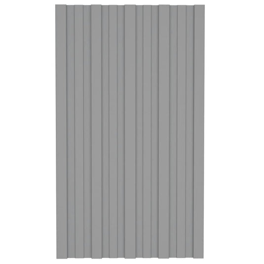 VidaXL Dakpanelen 12 st 80x45 cm gegalvaniseerd staal grijs