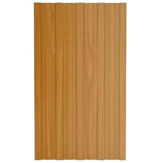 VidaXL Dakpanelen 12 st 80x45 cm gegalvaniseerd staal lichthoutkleurig